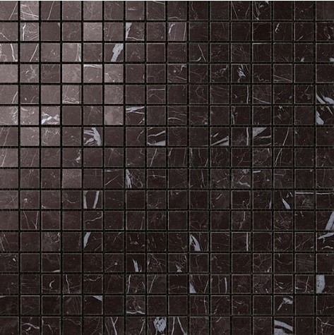 AS3U Marvel Nero Marquina Mosaico Lappato 30x30 Atlas Concorde