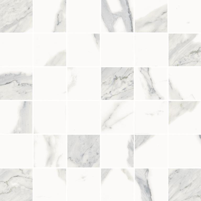 610110001135 Stellaris Statuario White Mosaico 30x30 Italon