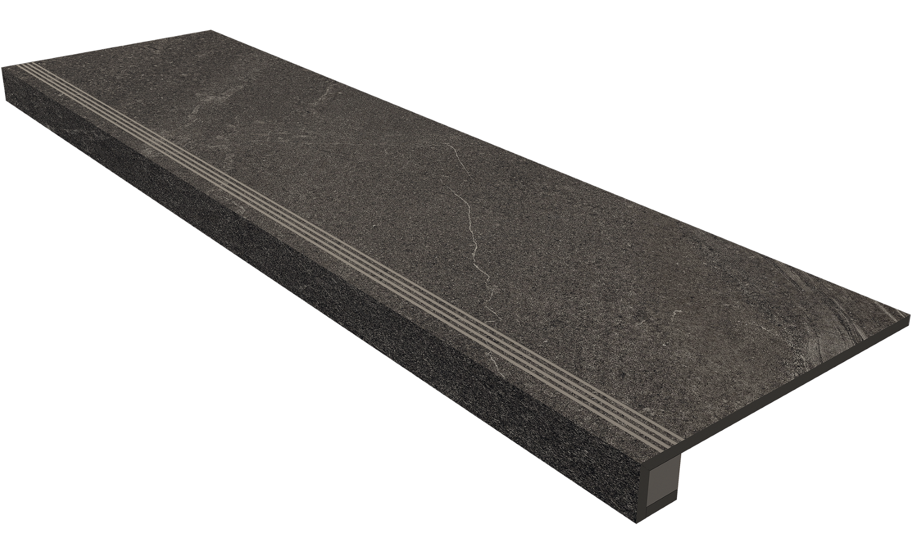 Комплект Ступень GB03 Gabbro 33x120 неполированная с бортиком + Подступенок 14.5x120 Estima