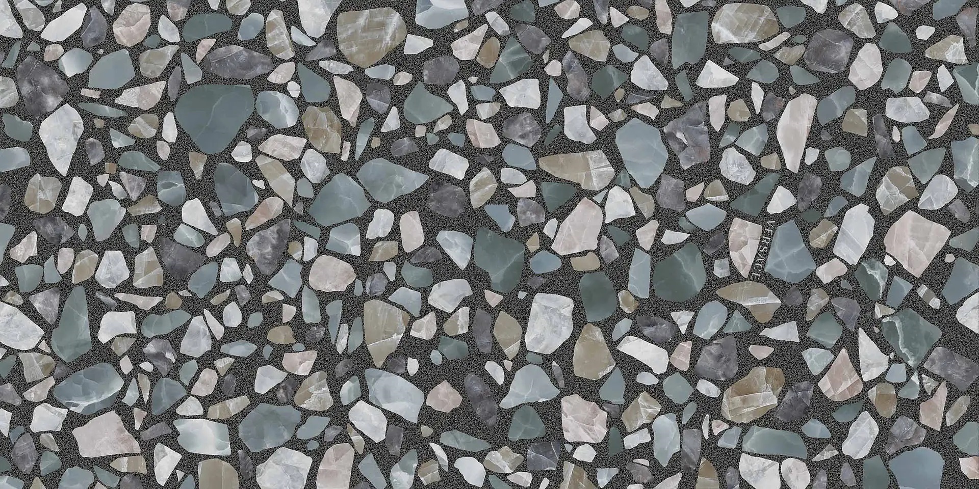 PF60013148 Gemstone Dark Shards Lux Rett 9mm 60x120 Versace (Gardenia Orchidea) фото 2