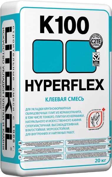 K100 HYPERFLEX Серый 20 кг LITOKOL