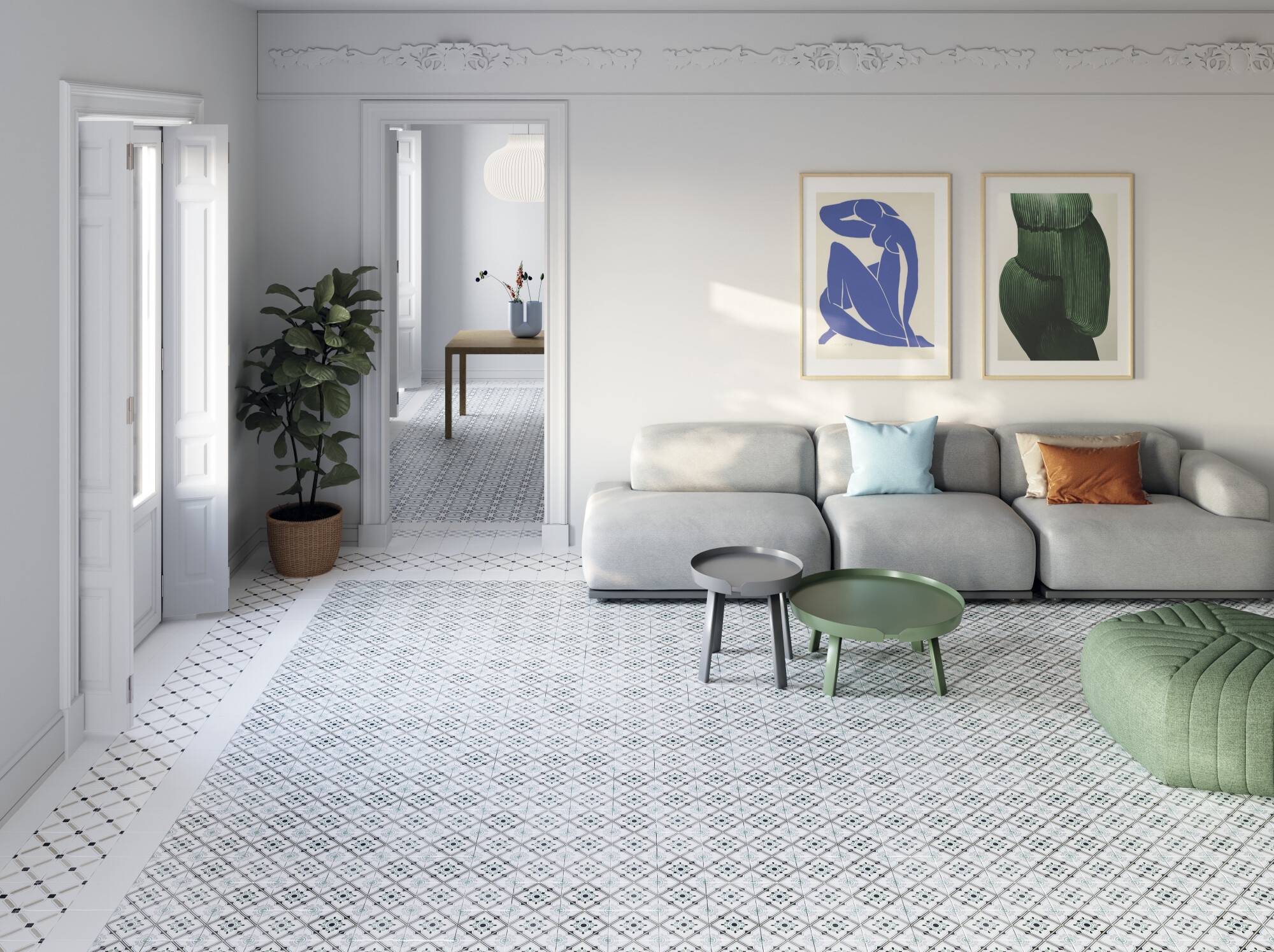 31086 Tanger Blue Garden 12.3x12.3 Harmony фото 13