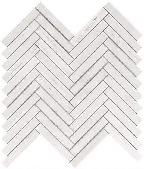 9SHD Marvel Bianco Dolomite Herringbone Wall 30,5x30 Atlas Concorde