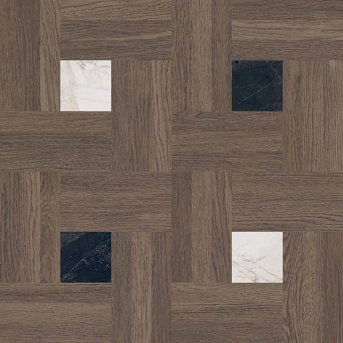 PF60020119 Leatherwood Chesterfield Ebony Nat 3D Rett 8.5mm 60x60 Versace (Gardenia Orchidea) фото 3