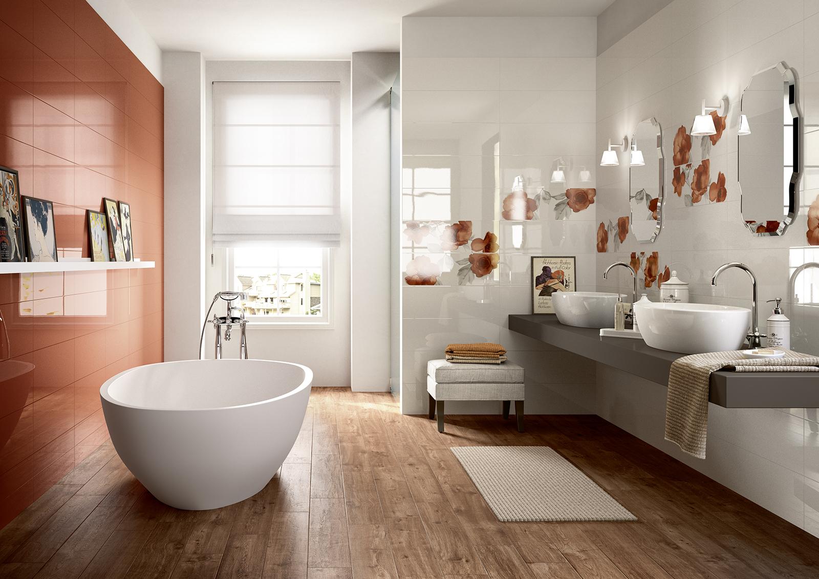 MLER Colourline White/Blue Decoro 22x66.2 MARAZZI Italy