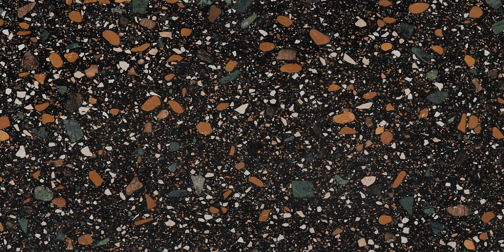 ENIND3214MT80160 Terrazzo Black Matt 800x1600x9 Ennface