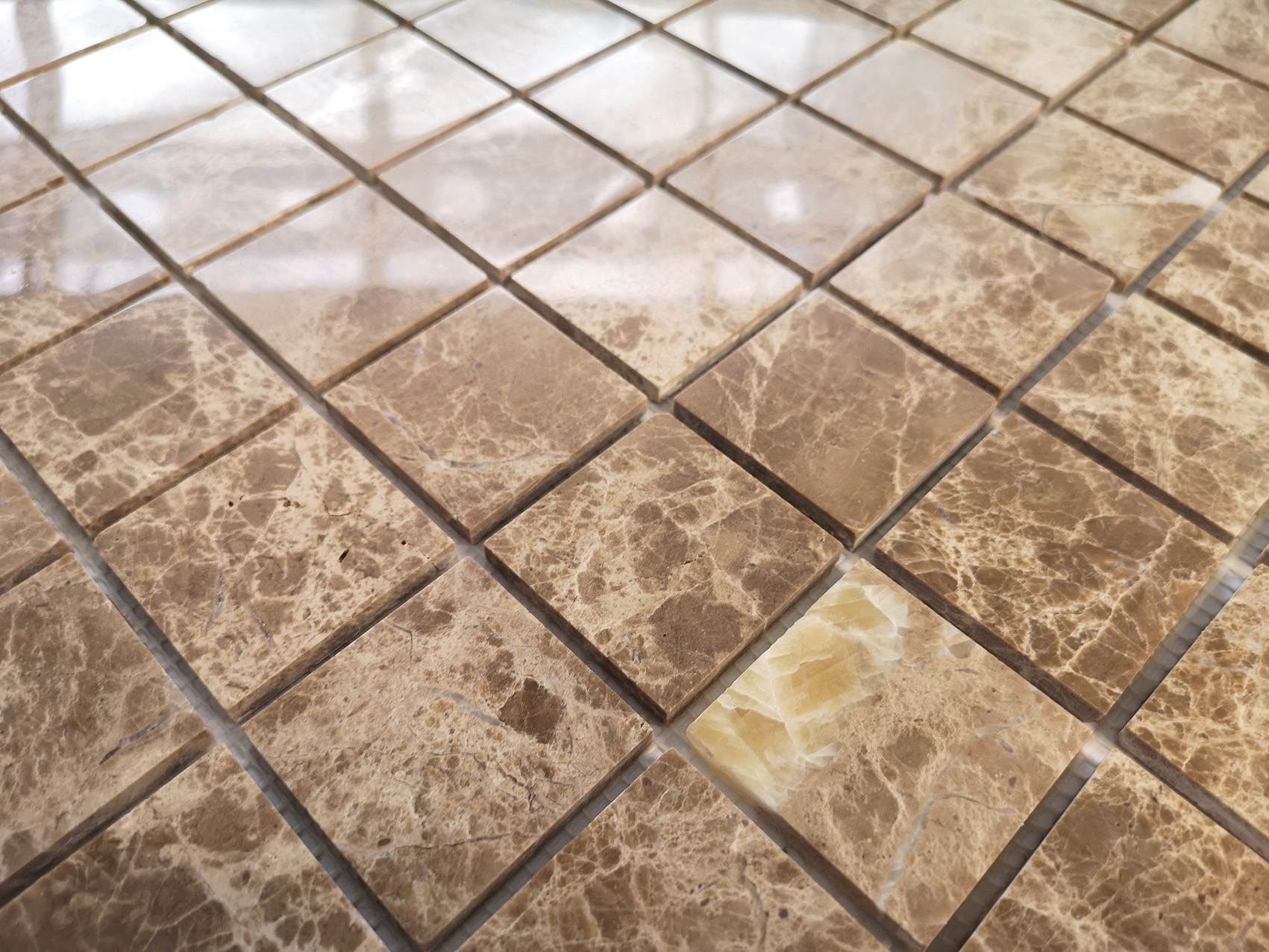 Pietrine Onice Jade Bianco POL 2.3x2.3 29.8x29.8 Caramelle Mosaic фото 15