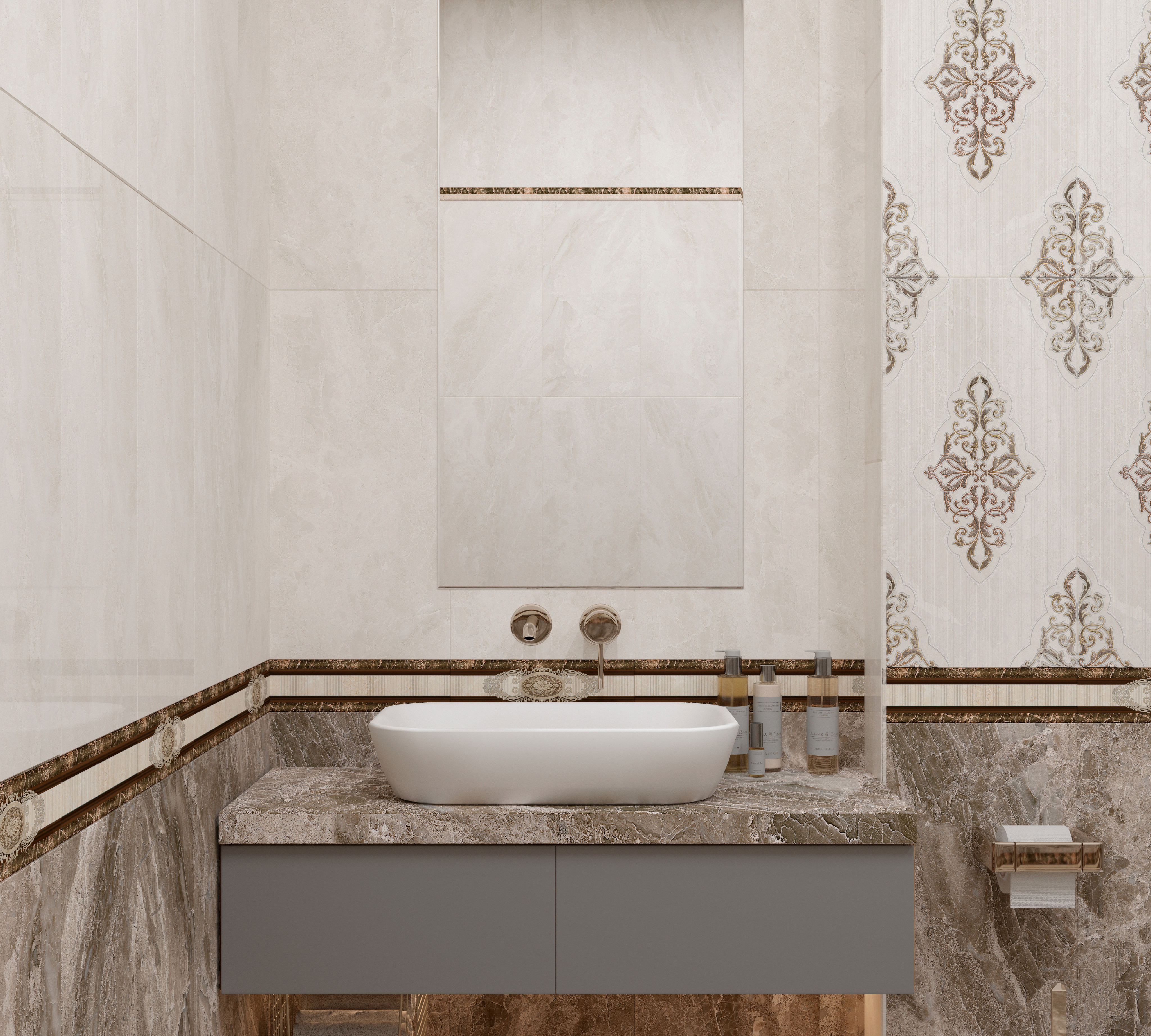 281 Бордюр Hermitage 8.5x30 Eurotile Ceramica фото 7