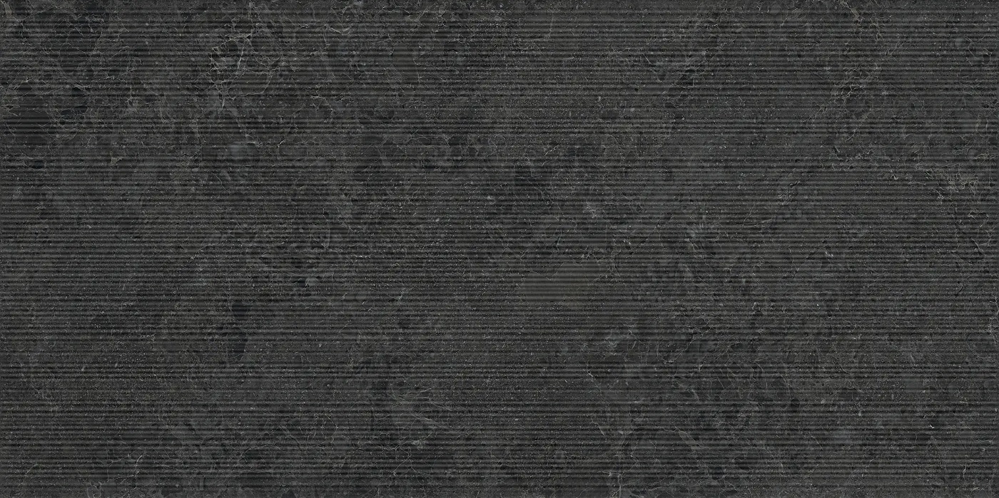 05602 Limestone Belgium Black Ribbed Nat Ret 60x120 Ceramiche Piemme