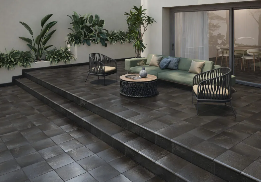 906866 Peldano Redondo 33 Metal Red 32.5x33 Gres de Aragon фото 2