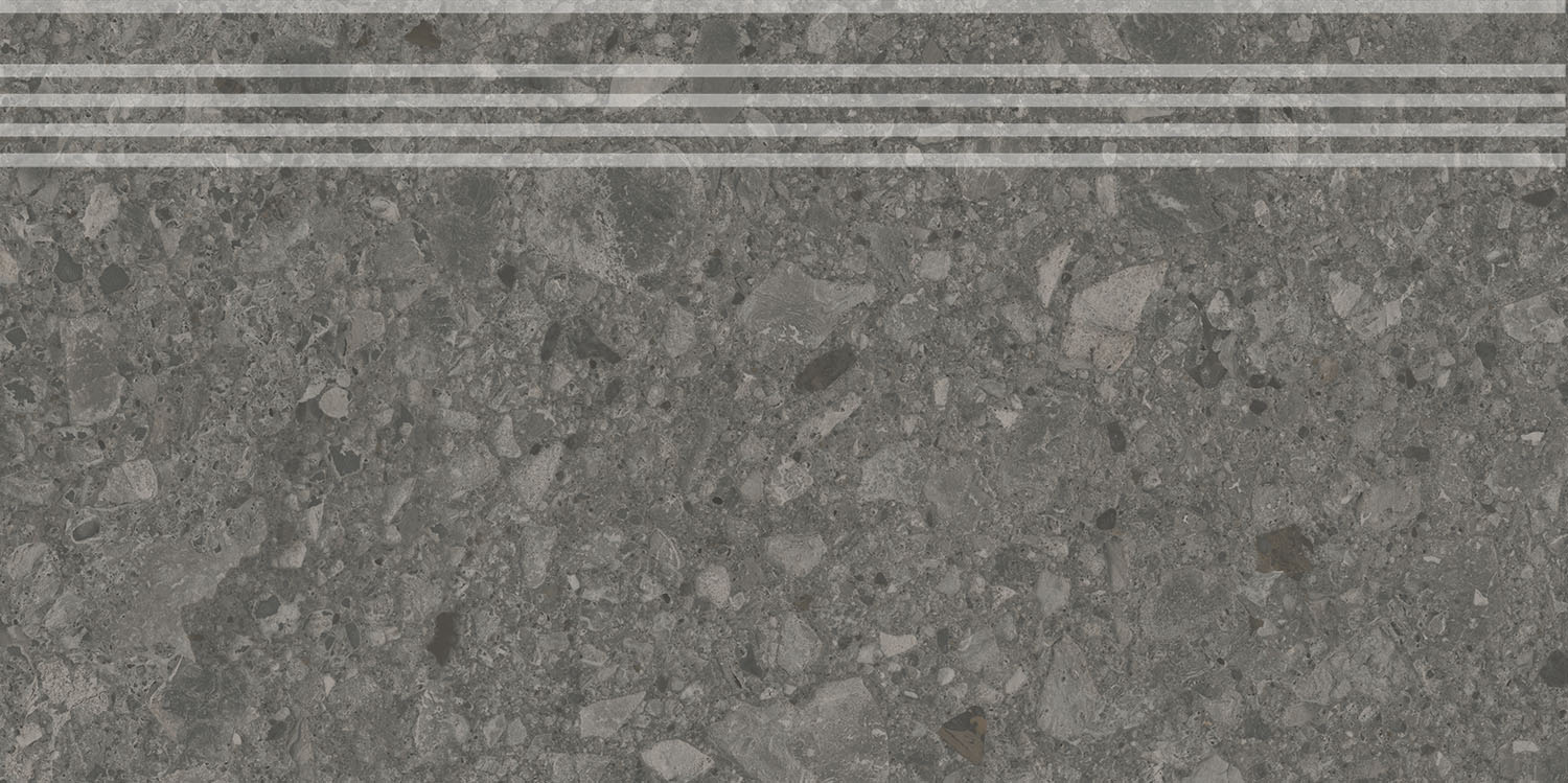 DD606220R/GR Ступень Чеппо ди Гре антрацит матовый обрезной 30x60x0,9 Kerama Marazzi