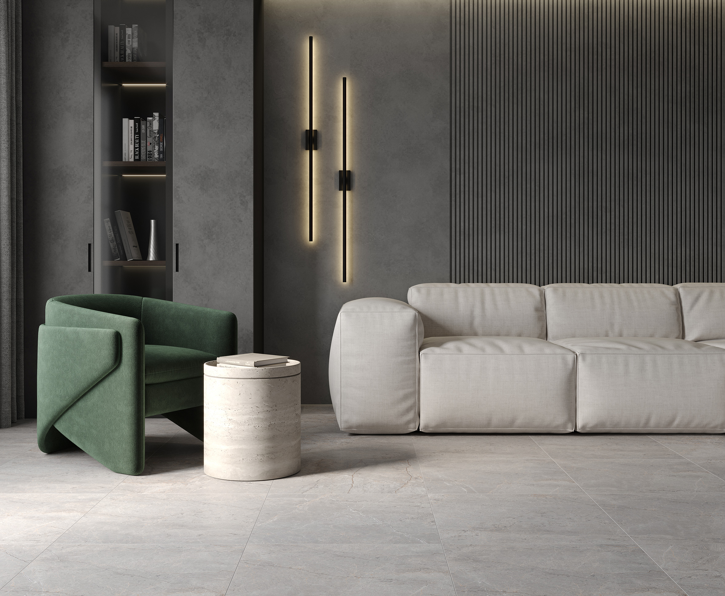 Carved River Gray Laparet