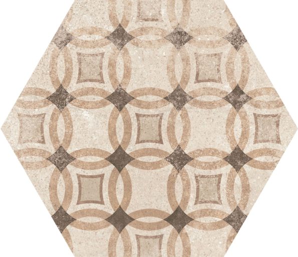 22098 Hexatile Cement Garden Sand 17,5x20 (17 видов паттерна) EQUIPE