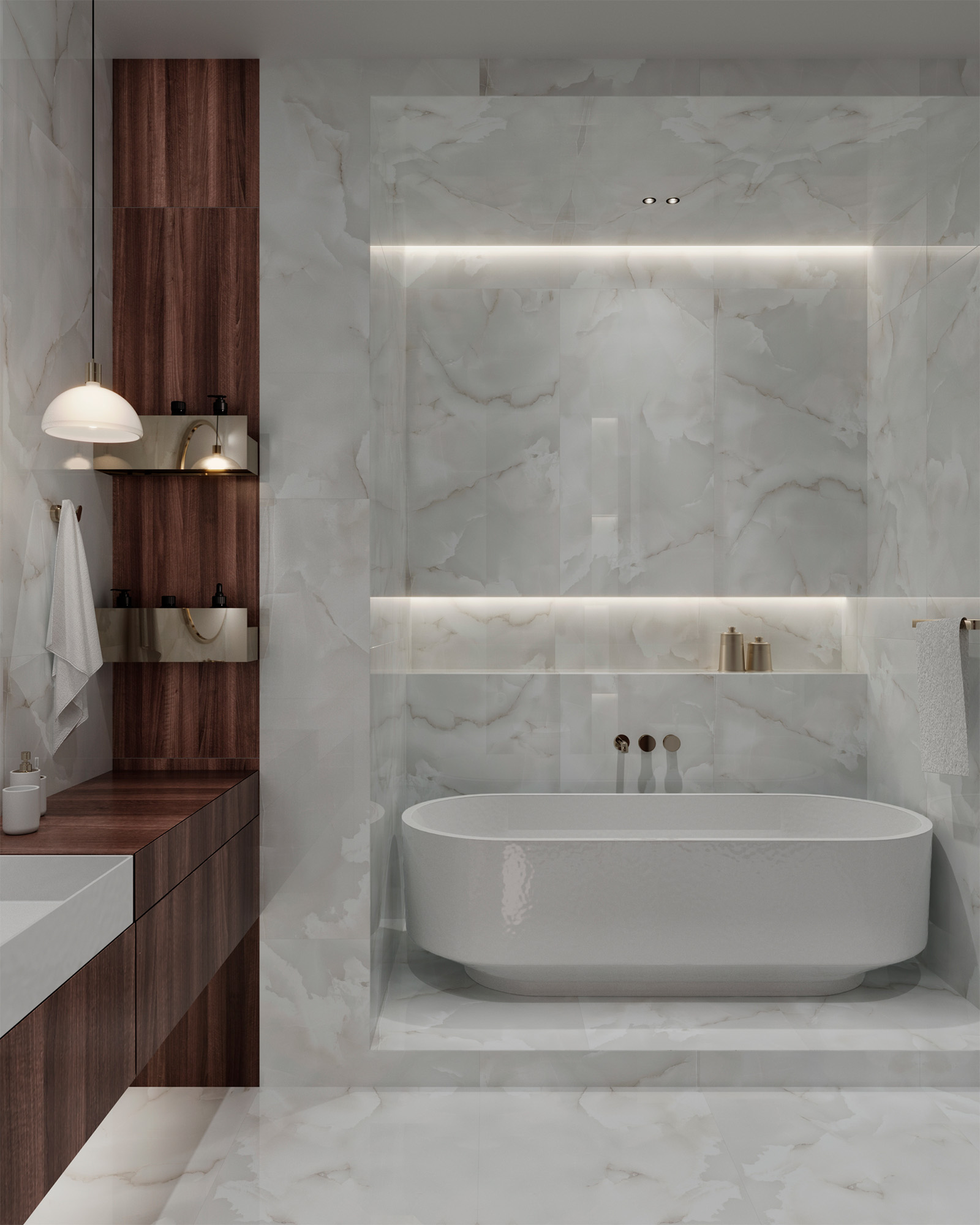 Onyx White Cloud Arcadia Ceramica