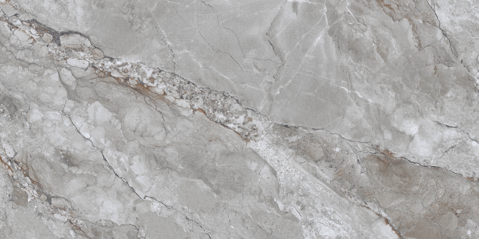 Suzlo Grey Glossy 60x120 Eurotile Ceramica
