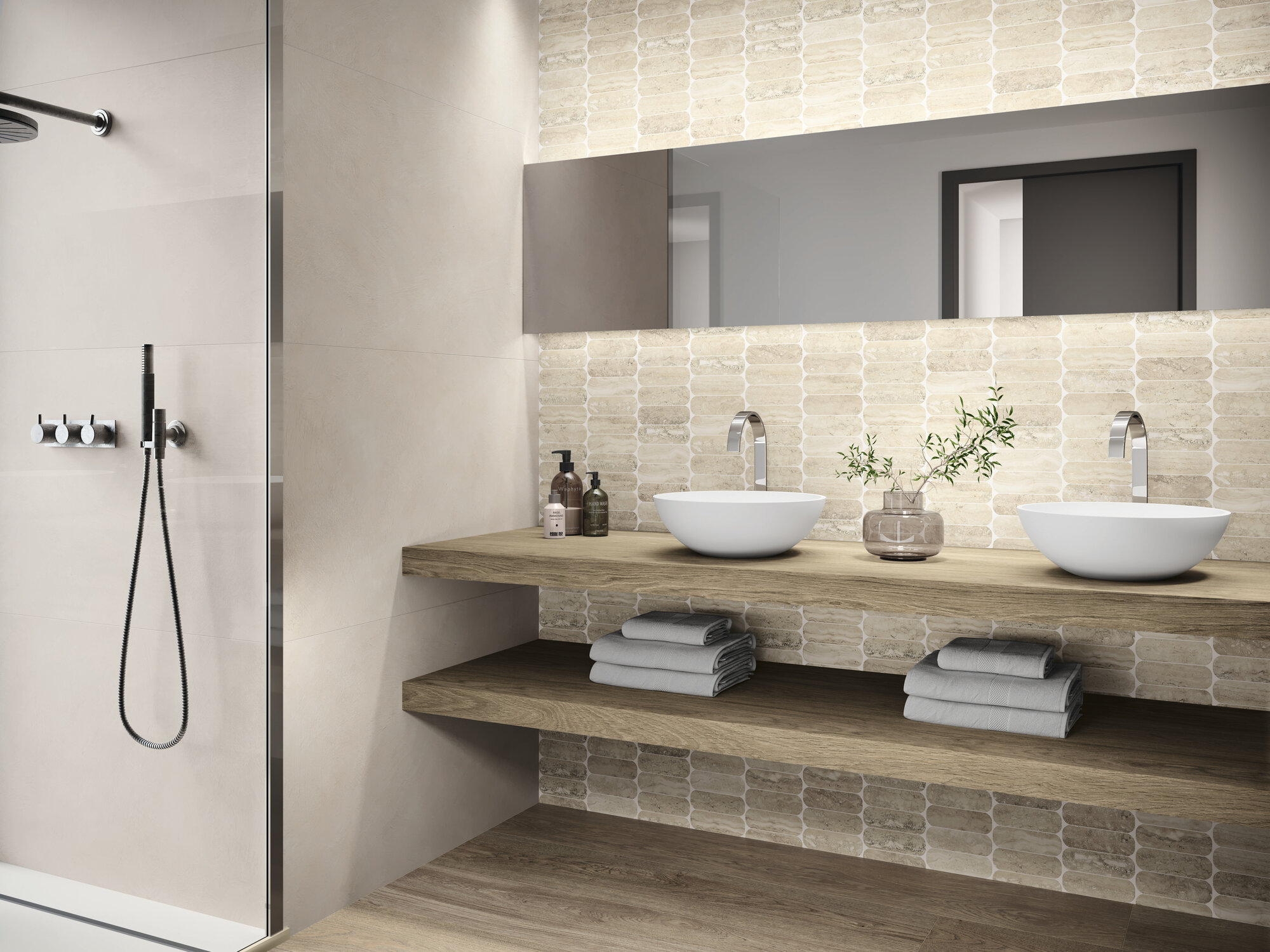 A042032 Authentic Oat Rect 25x150 Ape Ceramica