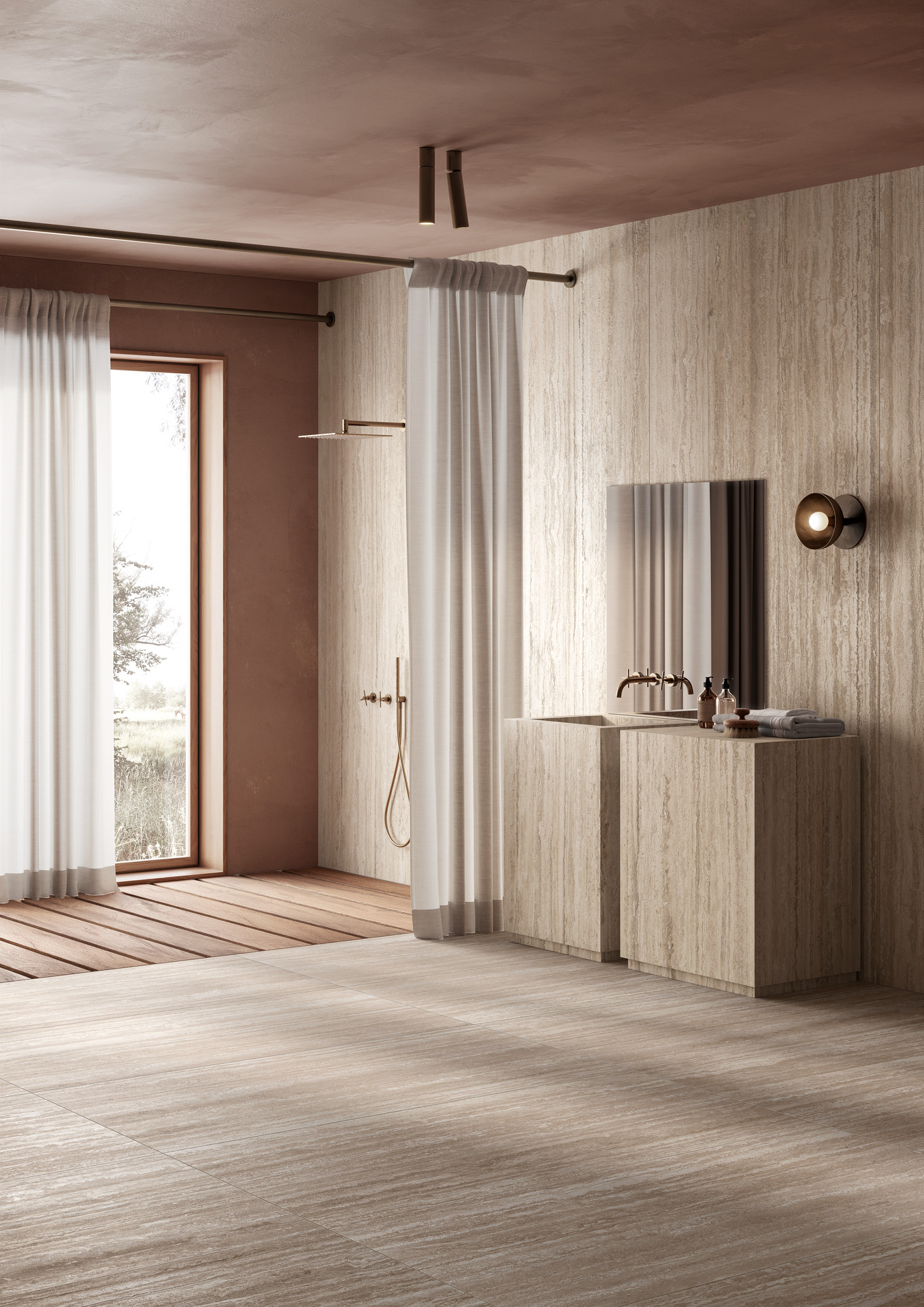 RCA7 Realstone Travertino Vein Bianco Rett 60x120 Ragno Marazzi