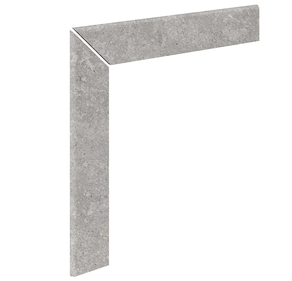 Плинтус ступени левый Stone 551 Pearl R9 596х596х11 Kerastep