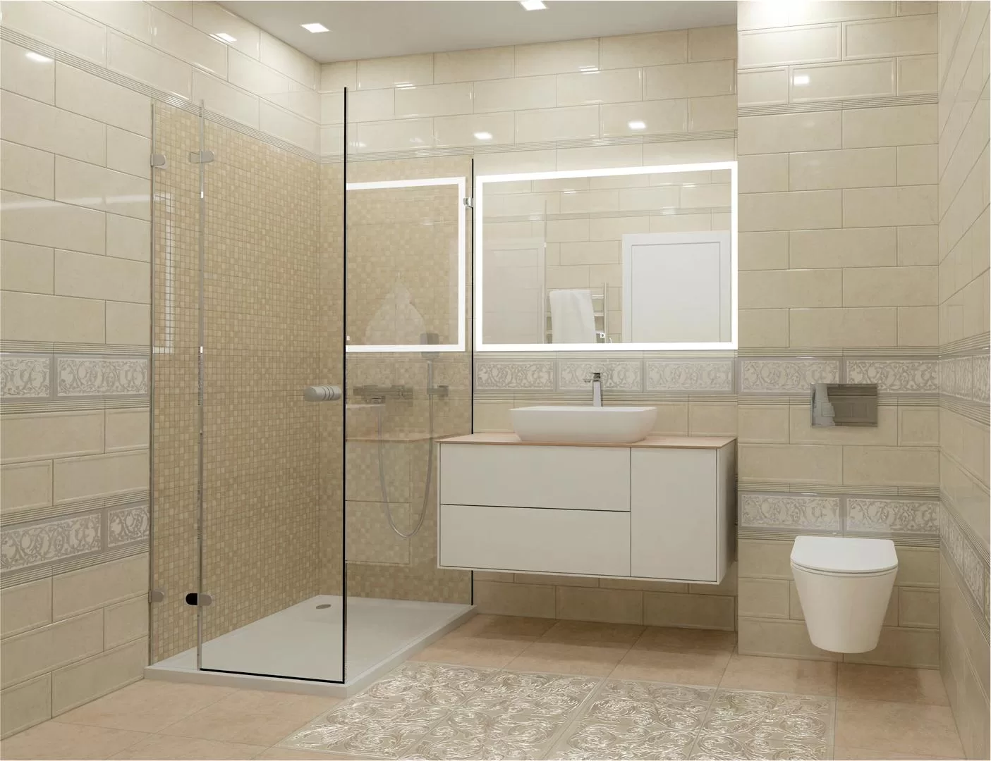 15147 Монсанту серый светлый глянцевый 15х40 Kerama Marazzi фото 27