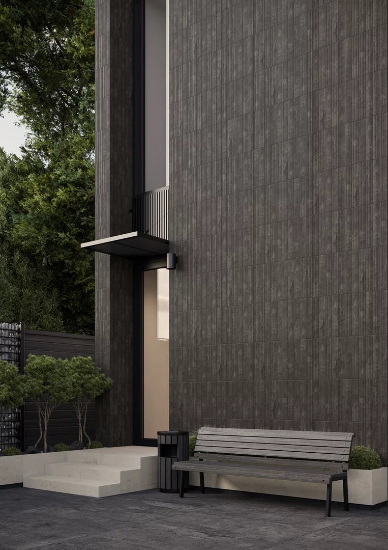 Carrizo Grey Elewacja Struktura Stripes Mix Mat 40x6,6 Paradyz