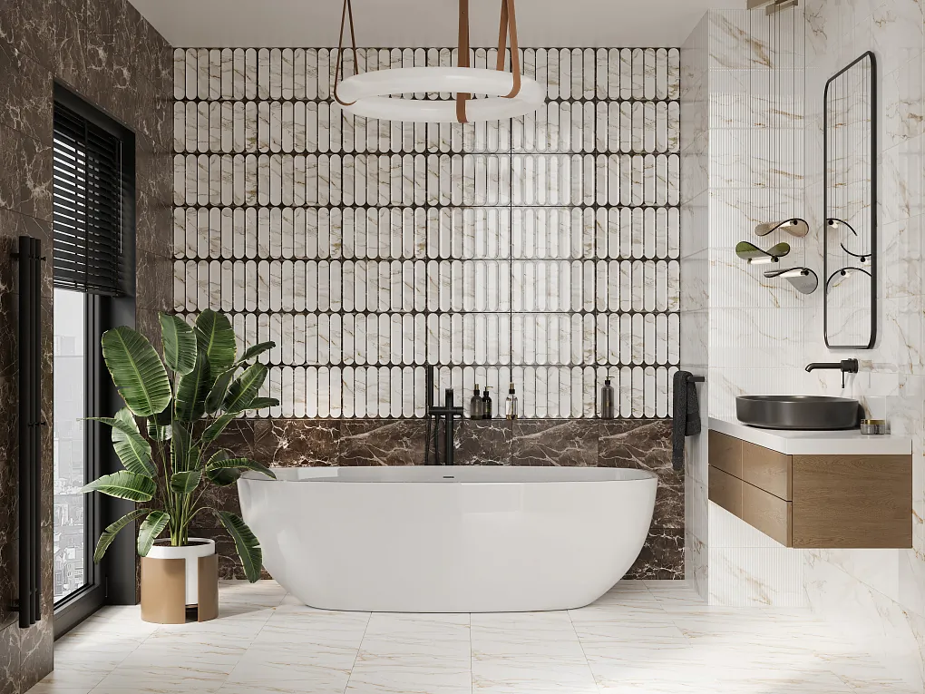 010100001555 Капелла белый низ 02 25x40 Gracia Ceramica фото 11