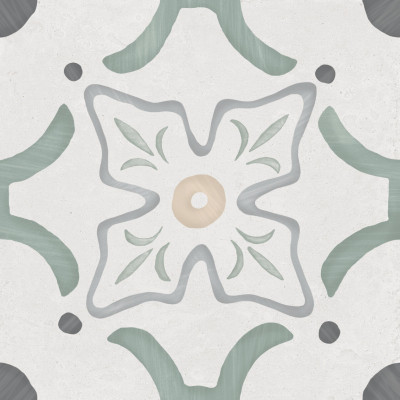 Sirocco Green Flower 22,3x22,3 Harmony