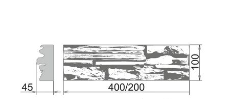 Онтарио 130 Плоскость 200/400х100х45 Камелот