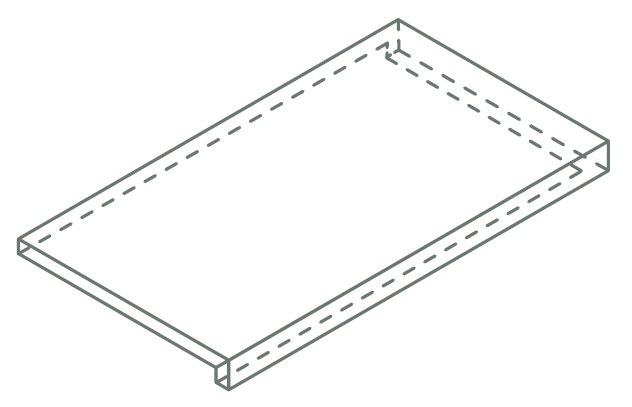 620070002833 Avantgarde X2 Black Scalino Angolare Dx 33x120 Italon