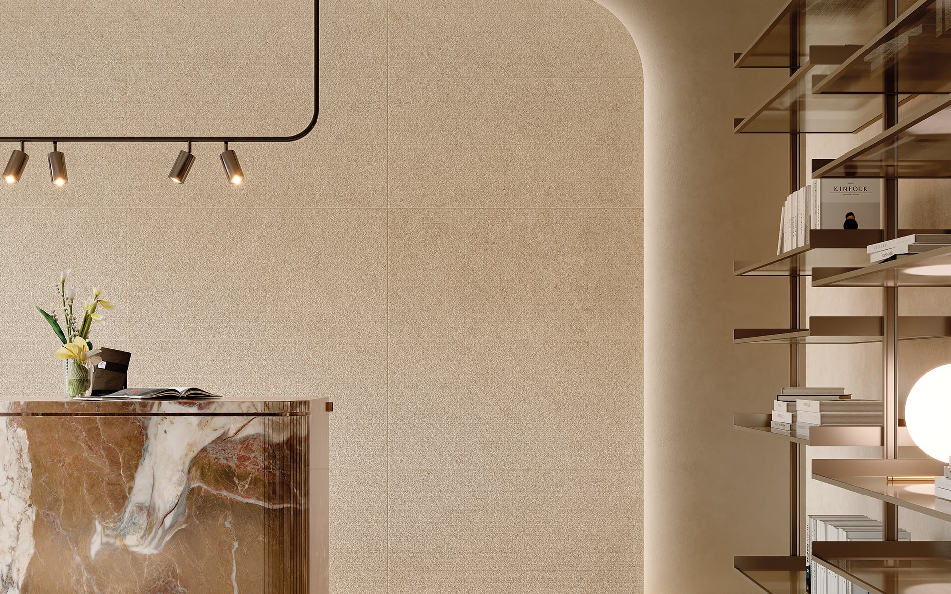 8929989 Victorian Stone Moon Cream Flamed 120x60 Iris Ceramica фото 40