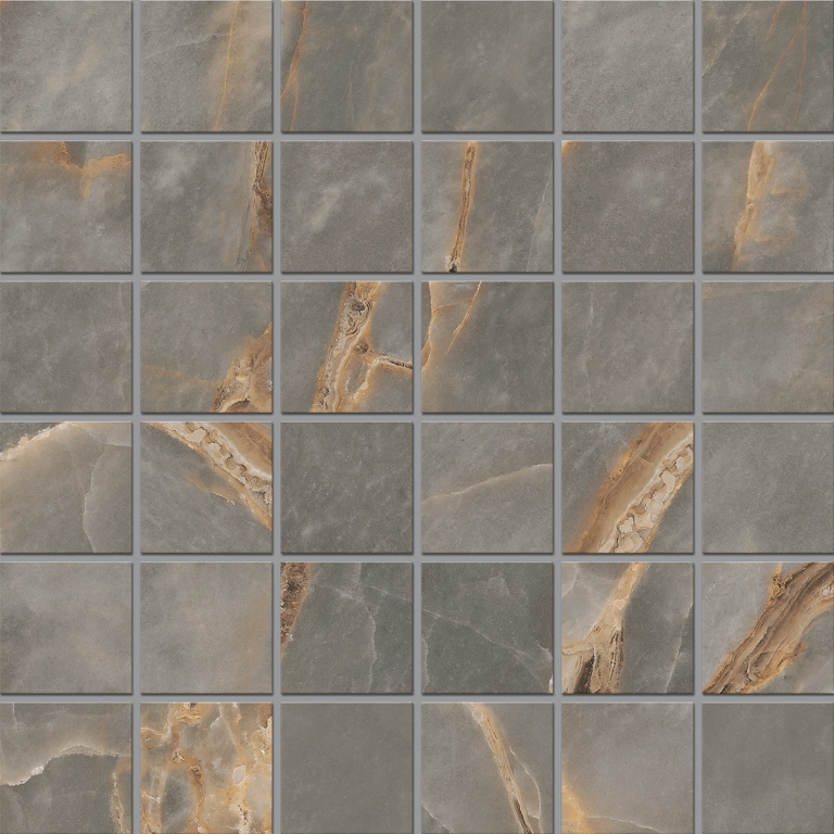 Мозаика IN01 Intense Grey неполированный/полированный (5х5) 30x30 Ametis by Estima