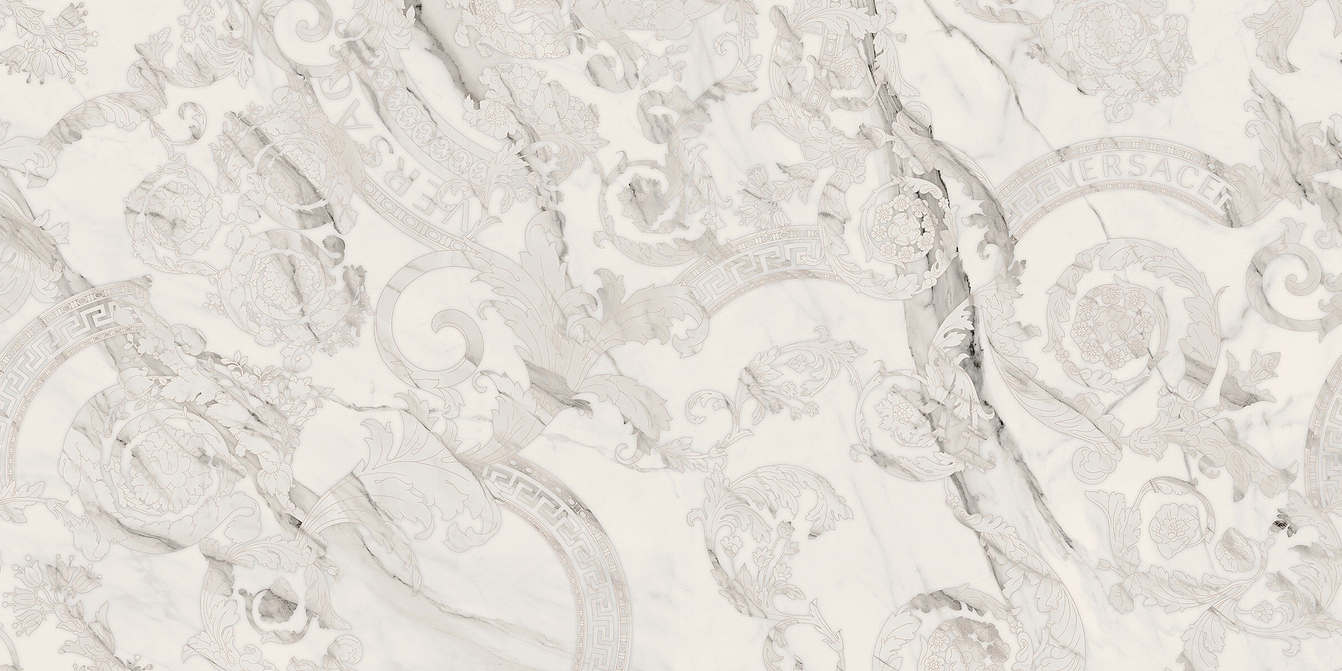 G67590 Statuario White Megabarocco Lux R 60x120 Versace (Gardenia Orchidea) фото 3