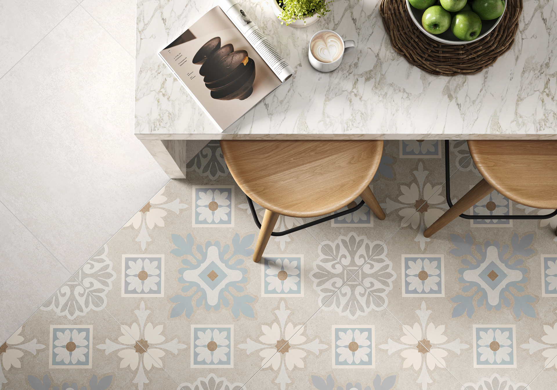 GFU6060FLL46R Floral матовый карвинг 600x600x9 Alma Ceramica (Уралкерамика) фото 14