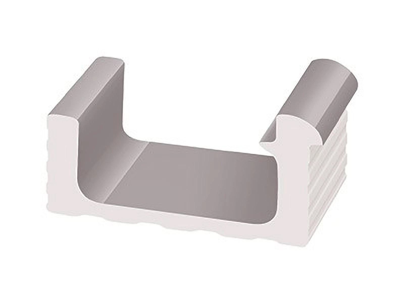 KP259.1 Переливной лоток керамический 1/2 часть Grey 29x12 Serapool
