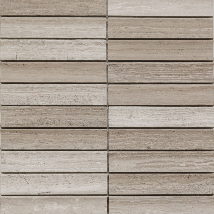 PIX347 White Wooden, Concave матовая 30х151 305х318х12 Pixmosaic