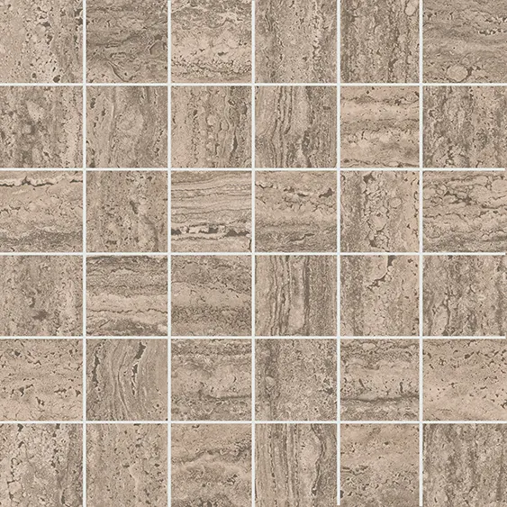 KMD2MSA010GR Декор Про Травертин мозаичный бежевый тёмный матовый обрезной 30x30x0,9 Kerama Marazzi