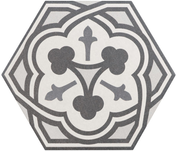 21357 Hexatile Harmony B&W 17,5x20 EQUIPE