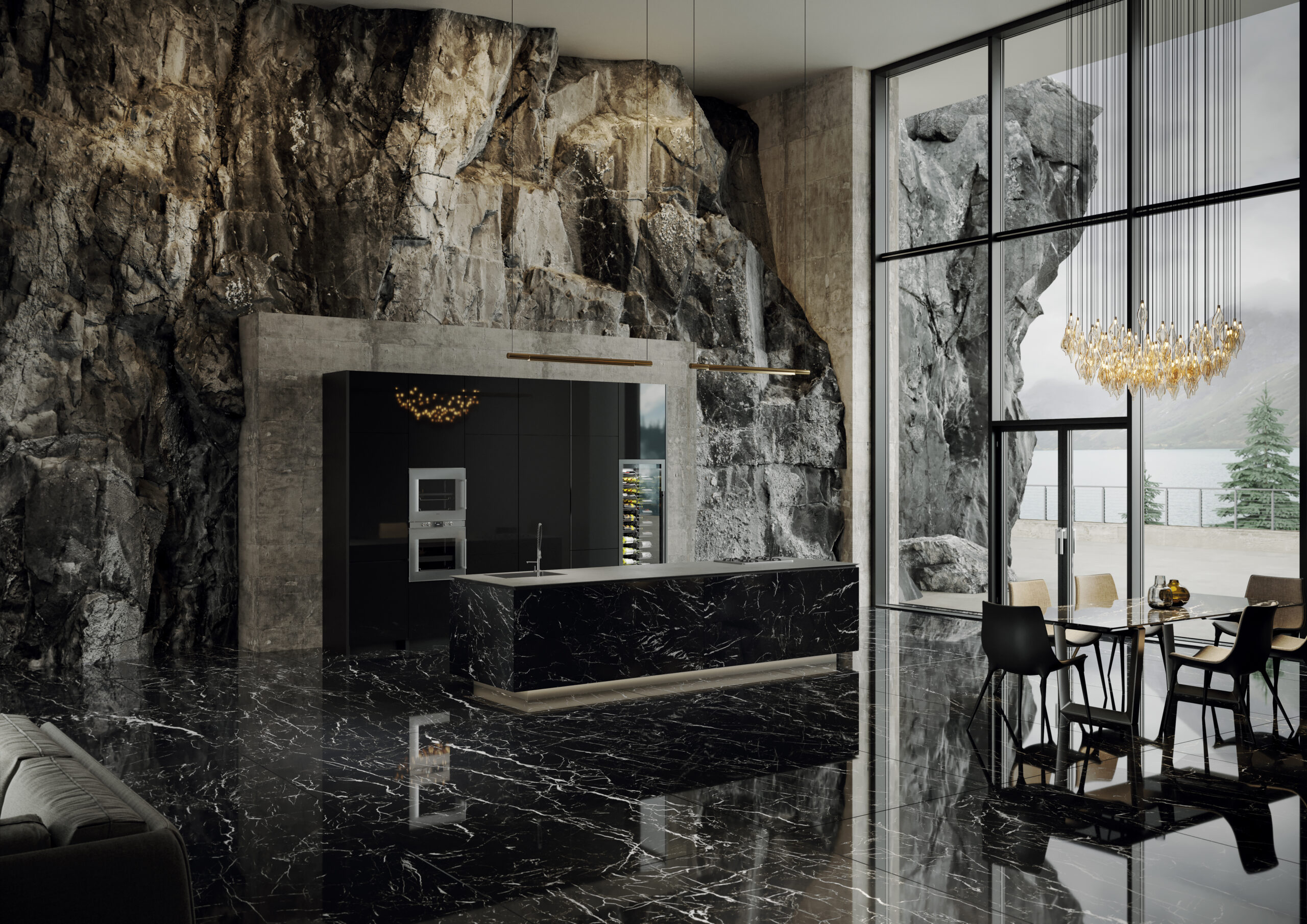 123040 Marquina Nero Lucidato Ret 60x120 Tagina Ceramiche