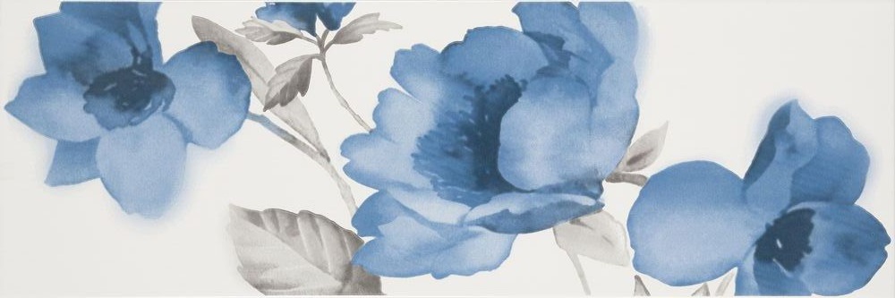MLER Colourline White/Blue Decoro 22x66.2 MARAZZI Italy