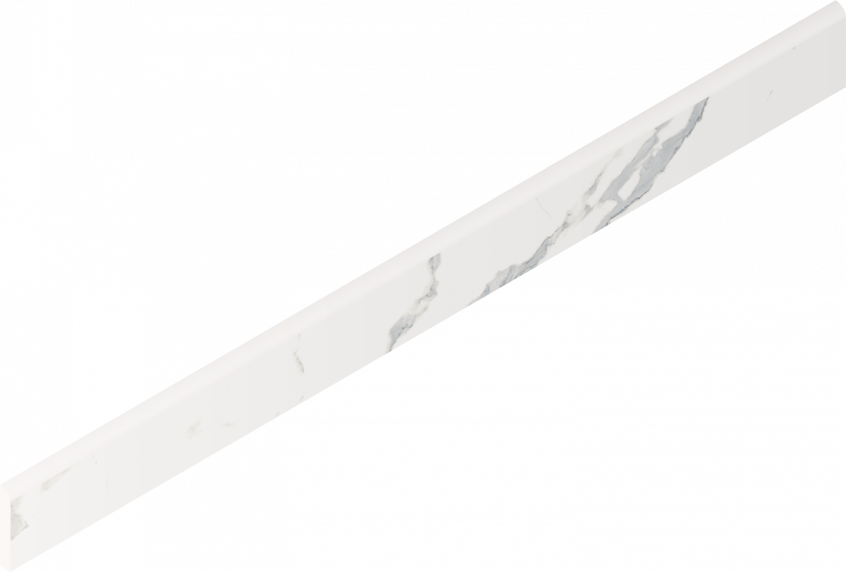 610130007463 Stellaris Statuario White Battiscopa Nat 7.2x80 Italon