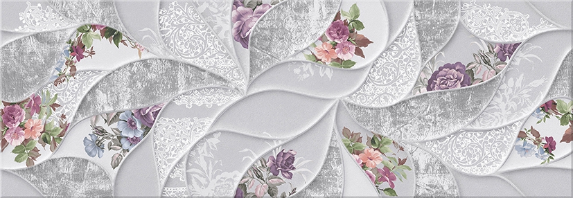 506961101 Malwiya Grey Floris 24,2х70 Eletto Ceramica