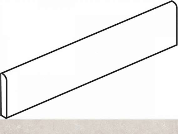 610130005373 Voyager Ivory Battiscopa 7.2x60 Italon