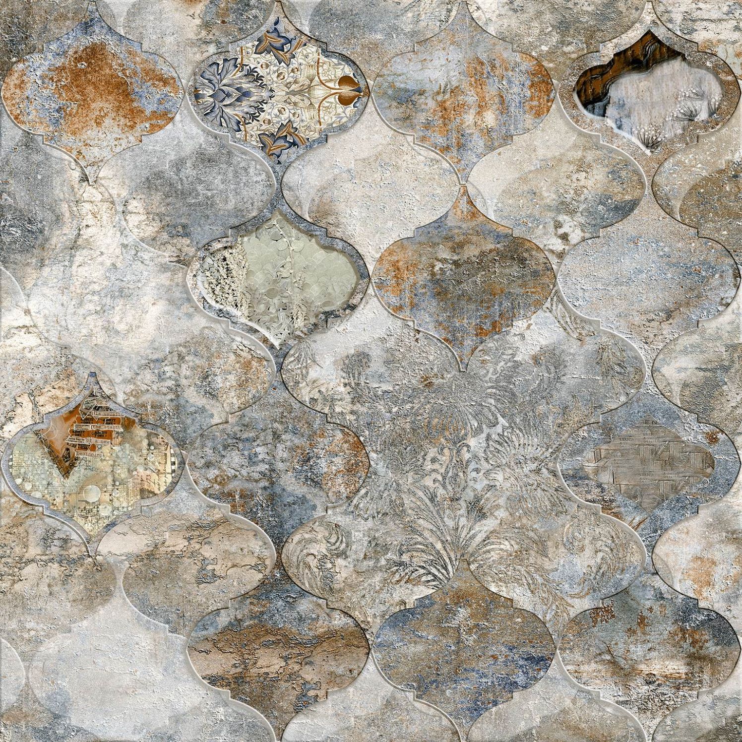 abs1766 Santorini Mix 60.8x60.8 Absolut Keramika