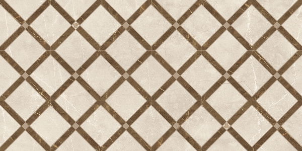262545 Intreccio Crema/Marrone 39x78 Versace (Gardenia Orchidea)
