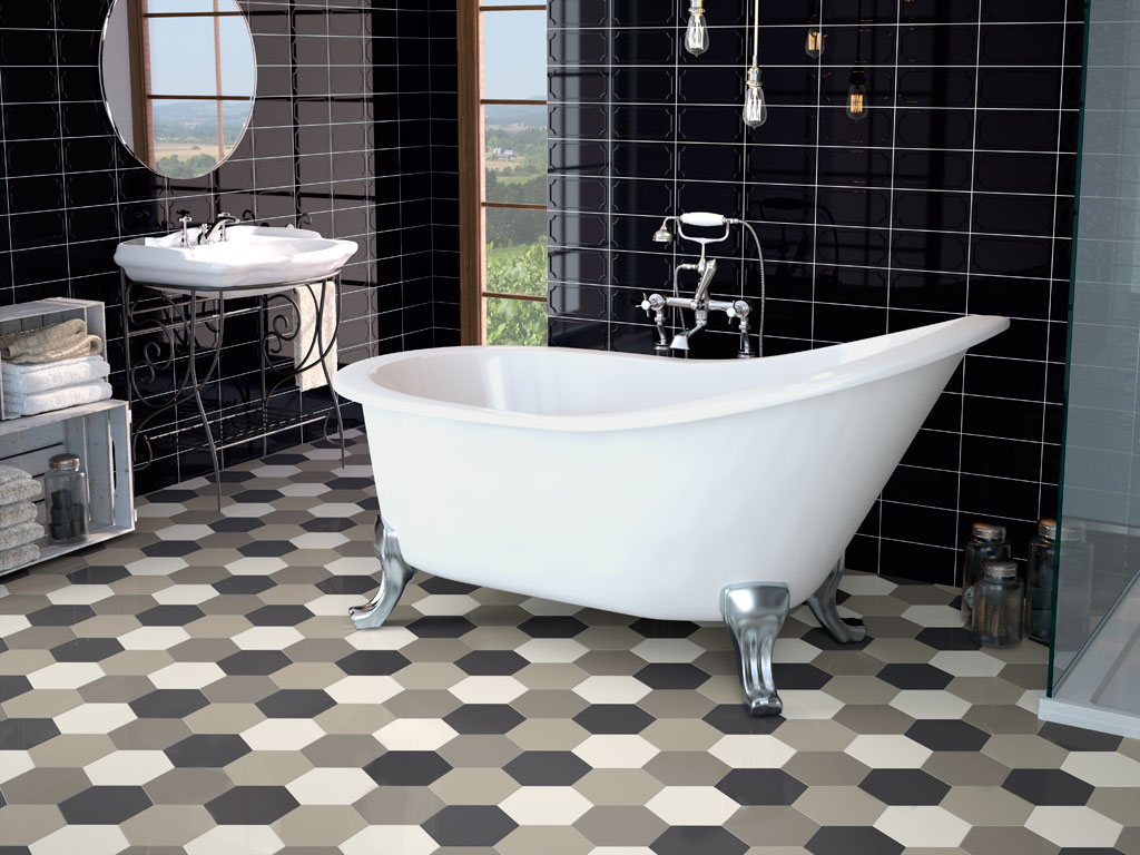 Hexagon Soft Grey 23x26 Ape Ceramica