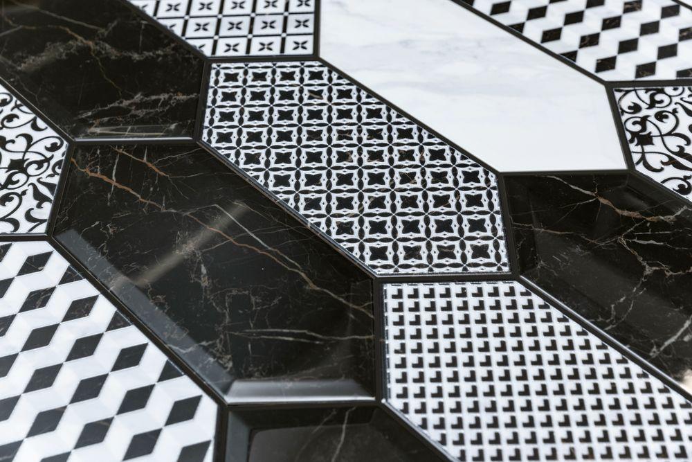 TOC006 Декор Келуш 3 грань черно-белый 9,8х9,8 Kerama Marazzi