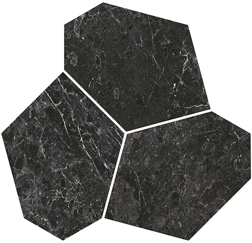 KMD2HID025BR Декор Марсель наборный чёрный глянцевый обрезной 26,5x25,5x0,9 Kerama Marazzi