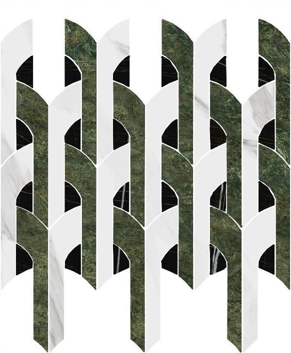 ID148 Риальто Нобиле 2 наборный лаппатированный 34,5x30 Kerama Marazzi
