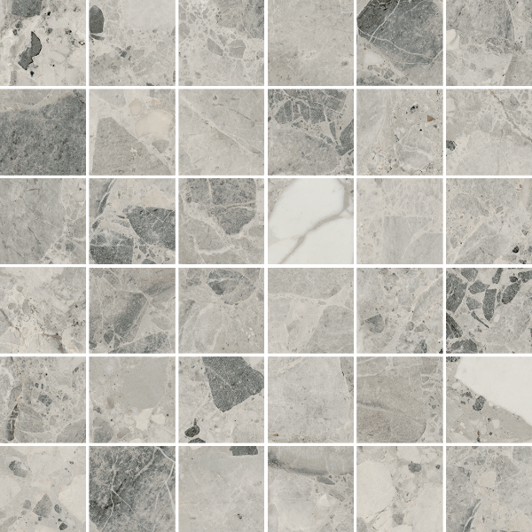 610110001024 Continuum Stone Grey Mosaico 30x30 Italon