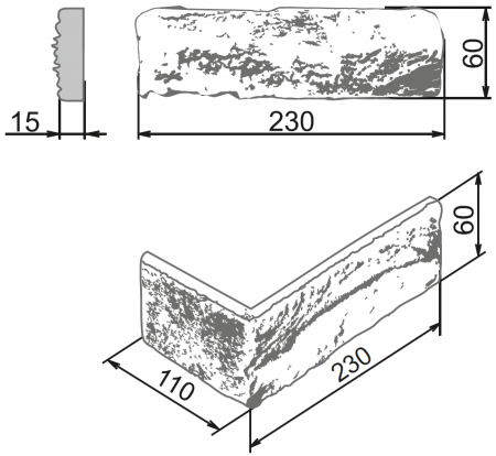 Венеция 331 Плоскость 230x60x15 Камелот