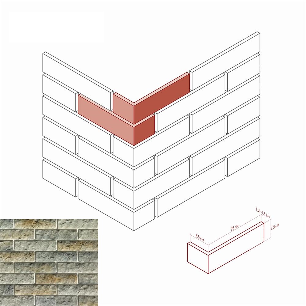 400-85 Толедо Угол 8.5х25x7.5 White Hills